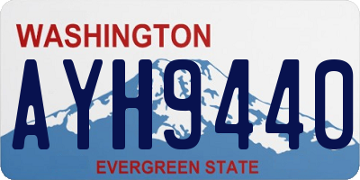 WA license plate AYH9440
