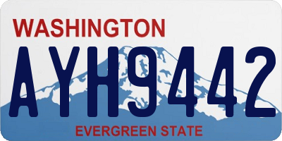 WA license plate AYH9442