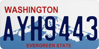WA license plate AYH9443