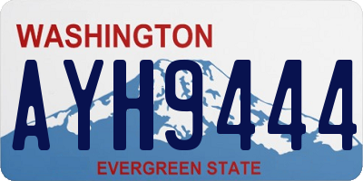 WA license plate AYH9444
