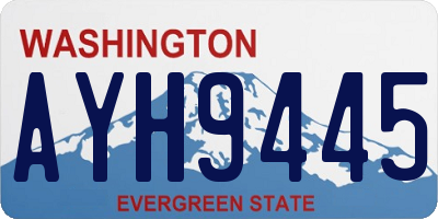 WA license plate AYH9445