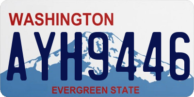 WA license plate AYH9446