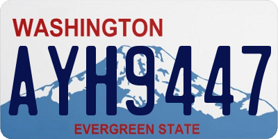 WA license plate AYH9447