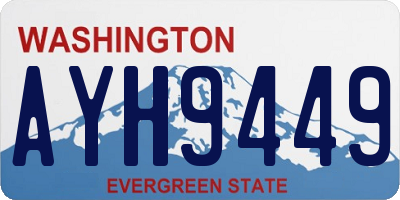 WA license plate AYH9449