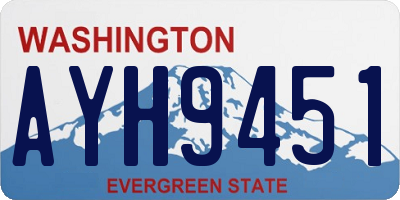 WA license plate AYH9451
