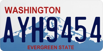 WA license plate AYH9454