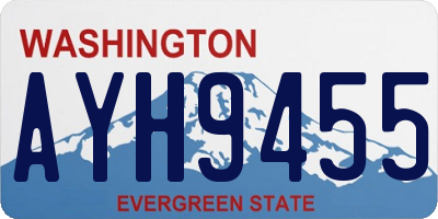WA license plate AYH9455