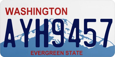 WA license plate AYH9457