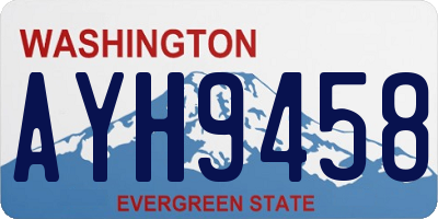 WA license plate AYH9458