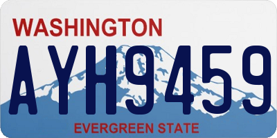 WA license plate AYH9459