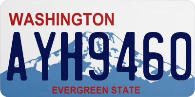 WA license plate AYH9460
