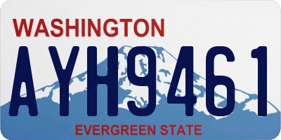 WA license plate AYH9461