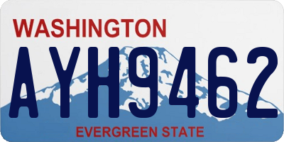 WA license plate AYH9462