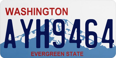 WA license plate AYH9464