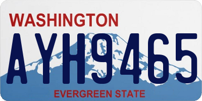 WA license plate AYH9465