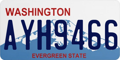 WA license plate AYH9466