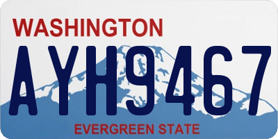 WA license plate AYH9467