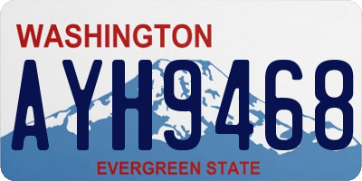 WA license plate AYH9468
