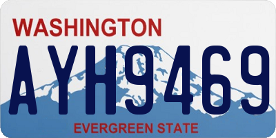 WA license plate AYH9469