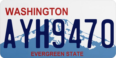 WA license plate AYH9470
