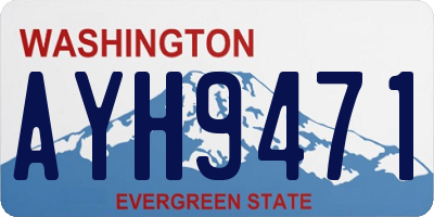 WA license plate AYH9471