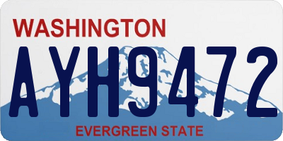 WA license plate AYH9472
