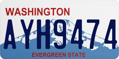WA license plate AYH9474