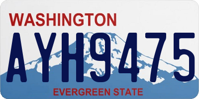 WA license plate AYH9475