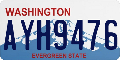 WA license plate AYH9476