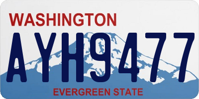 WA license plate AYH9477
