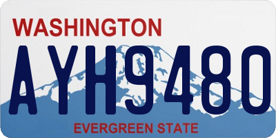 WA license plate AYH9480