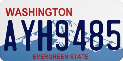 WA license plate AYH9485