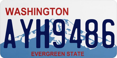 WA license plate AYH9486