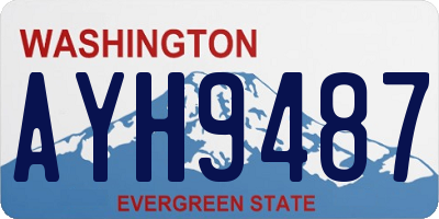 WA license plate AYH9487