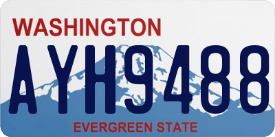 WA license plate AYH9488