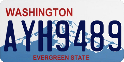 WA license plate AYH9489