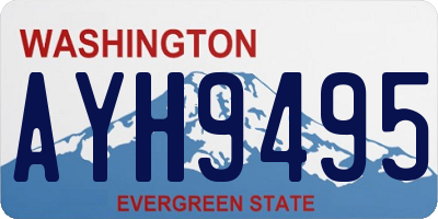 WA license plate AYH9495