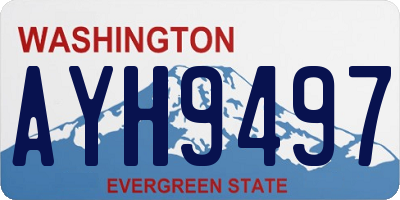 WA license plate AYH9497