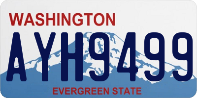 WA license plate AYH9499