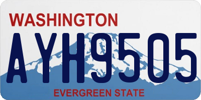 WA license plate AYH9505