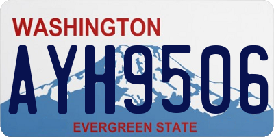 WA license plate AYH9506