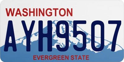 WA license plate AYH9507