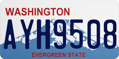 WA license plate AYH9508