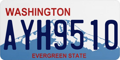 WA license plate AYH9510