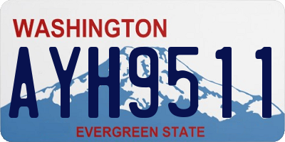 WA license plate AYH9511