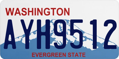 WA license plate AYH9512