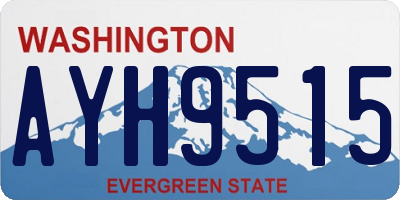 WA license plate AYH9515