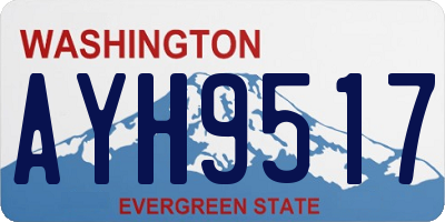 WA license plate AYH9517