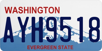 WA license plate AYH9518