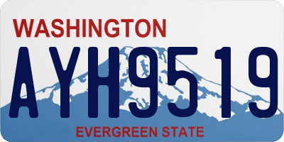WA license plate AYH9519